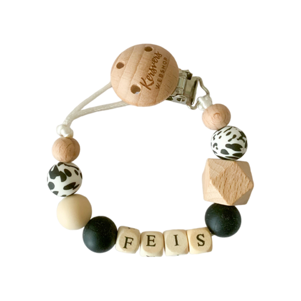 Speenkoord zebra & beige